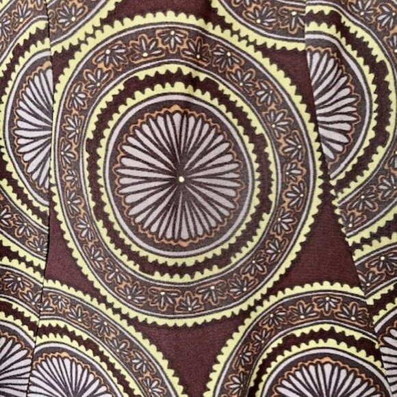 Brooks Brothers 100% Silk Shift Dress - Toast Lime Taupe - 10 - Picture 7 of 11